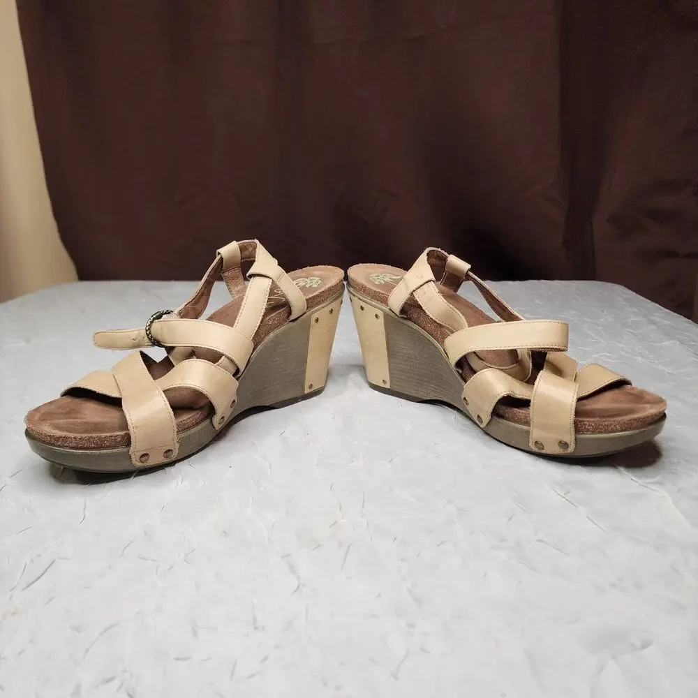 Dansko Womens Frida Wedge Platform Sandals Size 10.5-11 US 41 Heel Ankle Strap - Picture 3 of 9
